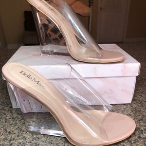Clear Wedge Heels